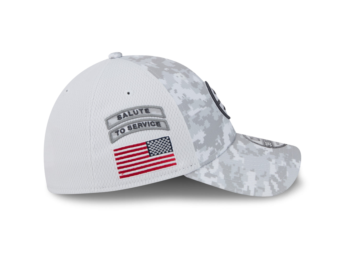 Pittsburgh Steelers New Era Arctic Camo/White 2024 Salute to Service 39THIRTY Flex Hat