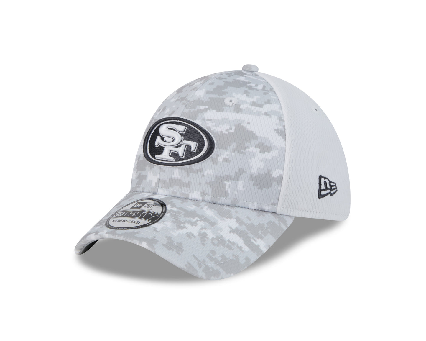 San Francisco 49ers New Era Arctic Camo/White 2024 Salute to Service 39THIRTY Flex Hat