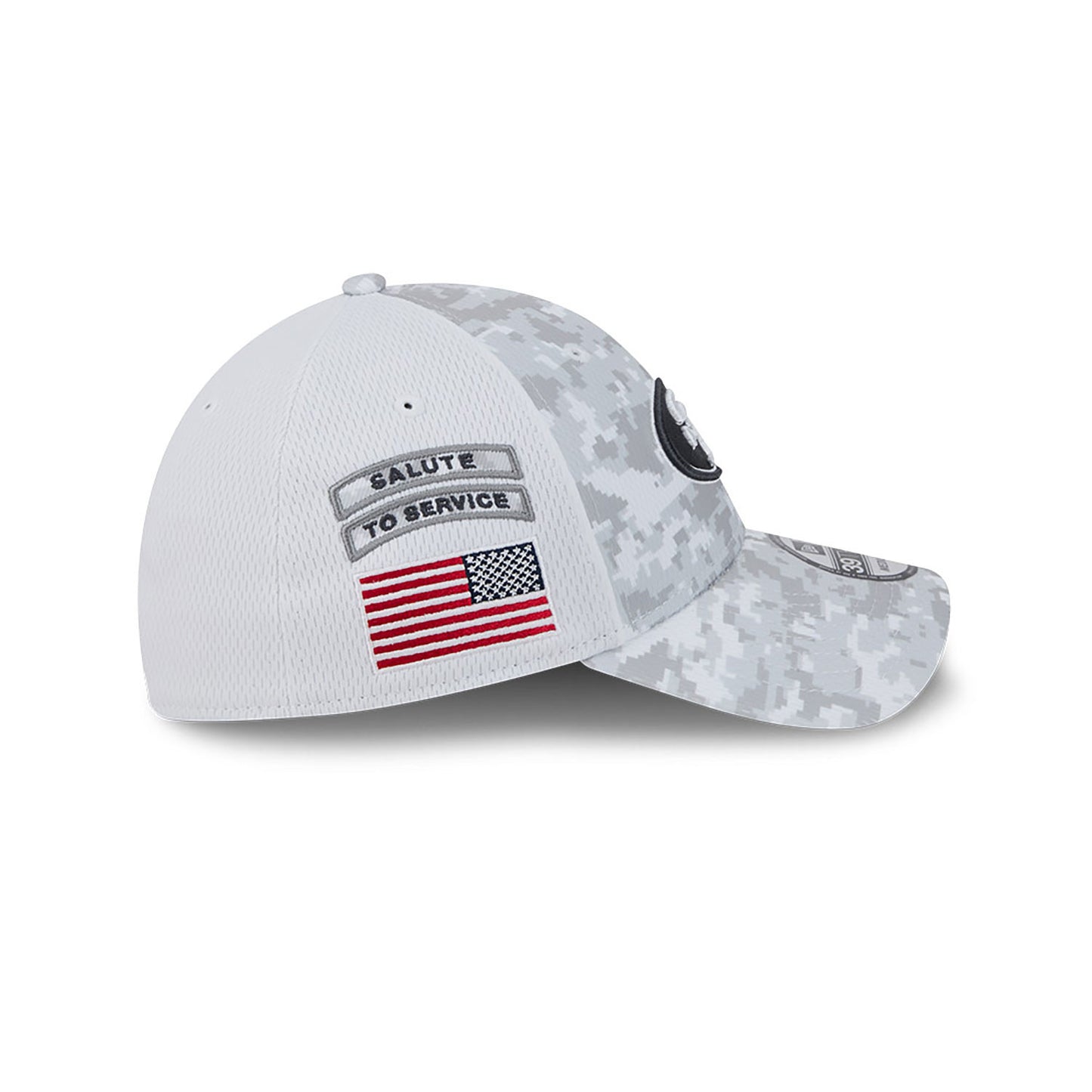 San Francisco 49ers New Era Arctic Camo/White 2024 Salute to Service 39THIRTY Flex Hat