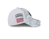 Men's San Francisco 49ers New Era White Arctic Camo 2024 NFL Salute To Service 9FORTY Adjustable Hat - Pro Jersey Sports