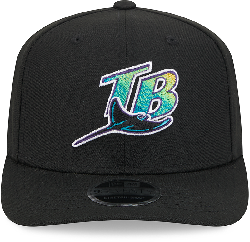 Tampa Bay Rays Cooperstown New Era Black 9SEVENTY Adjustable Hat - Pro Jersey Sports