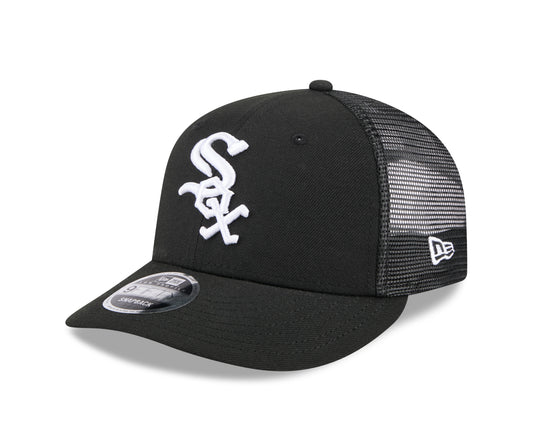 Chicago White Sox New Era Black Trucker Low Profile 9FIFTY Snapback Adjustable Hat