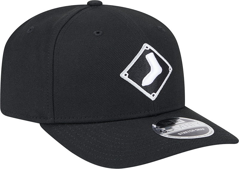 Chicago White Sox Diamond New Era Black 9SEVENTY Adjustable Hat