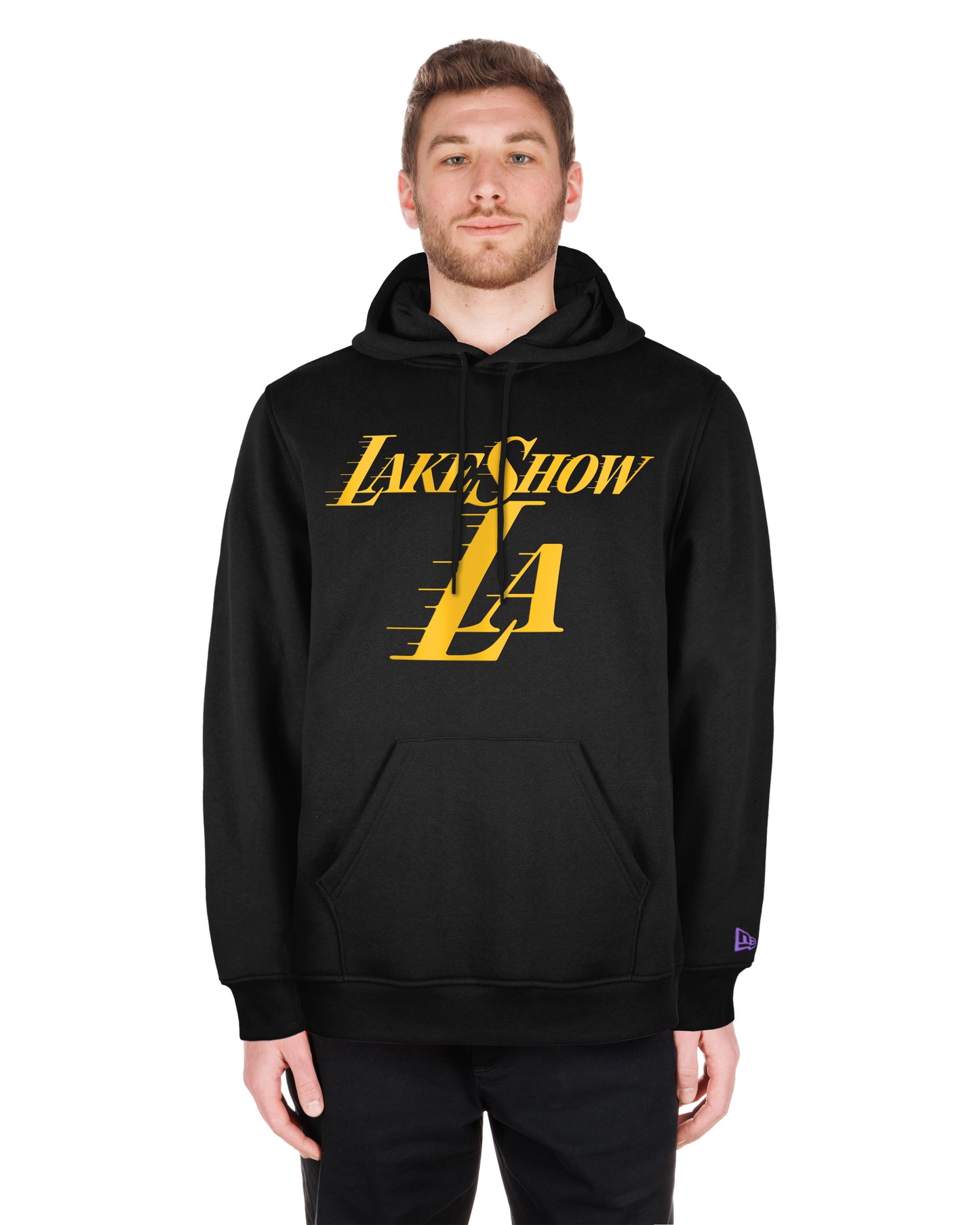 Men's Los Angeles Lakers New Era Black City Edition Pullover Hoodie