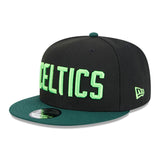Boston Celtics New Era 2024 City Edition Black/Green 9FIFTY Adjustable Hat - Pro Jersey Sports