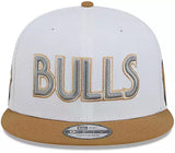 Chicago Bulls New Era 2024 City Edition White/Walnut 9FIFTY Adjustable Hat - Pro Jersey Sports
