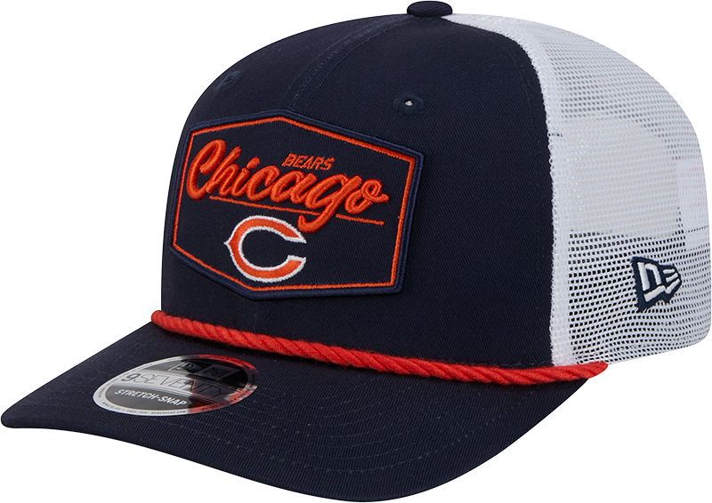 Chicago Bears New Era Navy/White Trucker Patch Secondary 9SEVENTY Trucker Hat