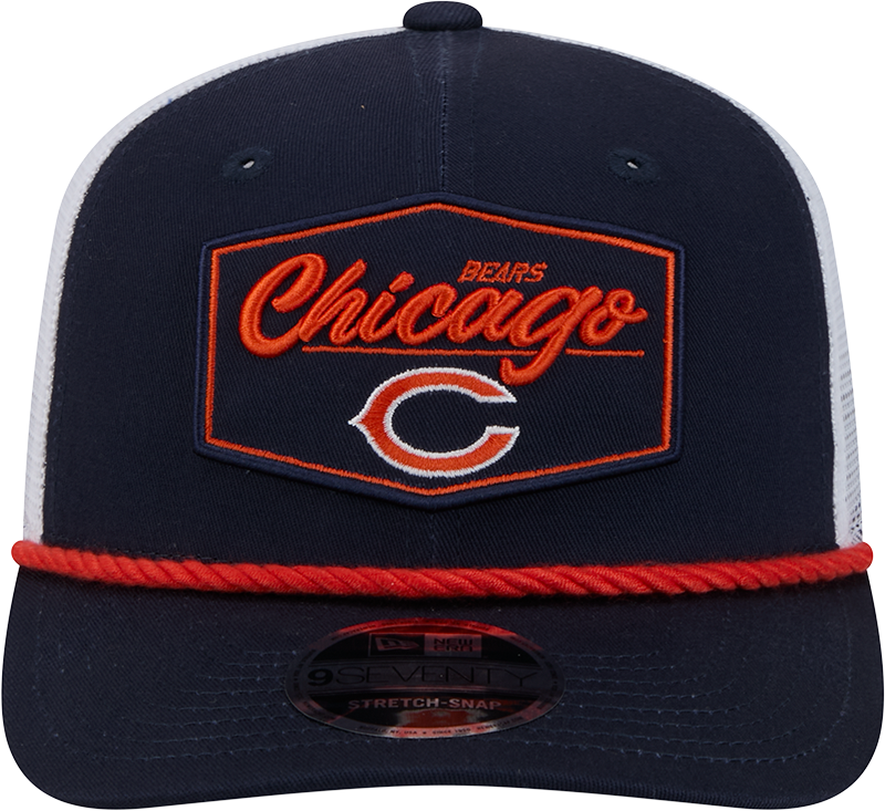 Chicago Bears New Era Navy/White Trucker Patch Secondary 9SEVENTY Trucker Hat