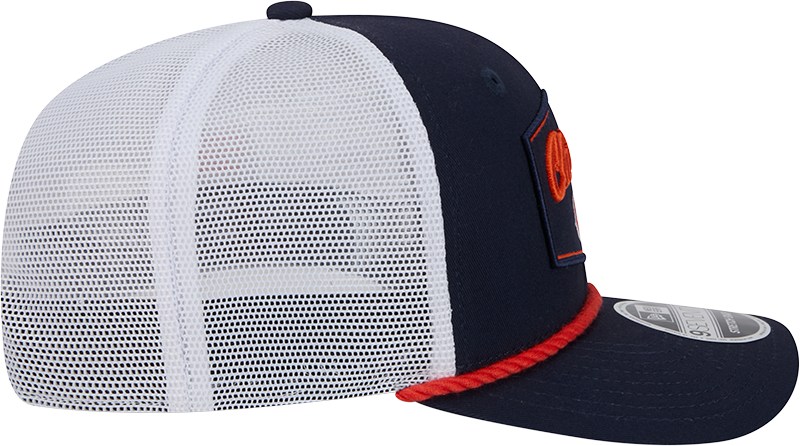 Chicago Bears New Era Navy/White Trucker Patch Secondary 9SEVENTY Trucker Hat