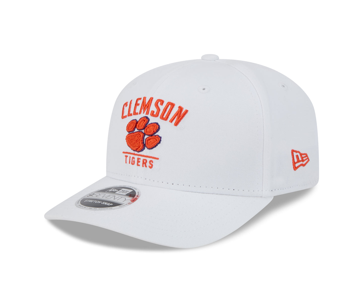 Clemson Tigers New Era Team White 9SEVENTY Adjustable Hat