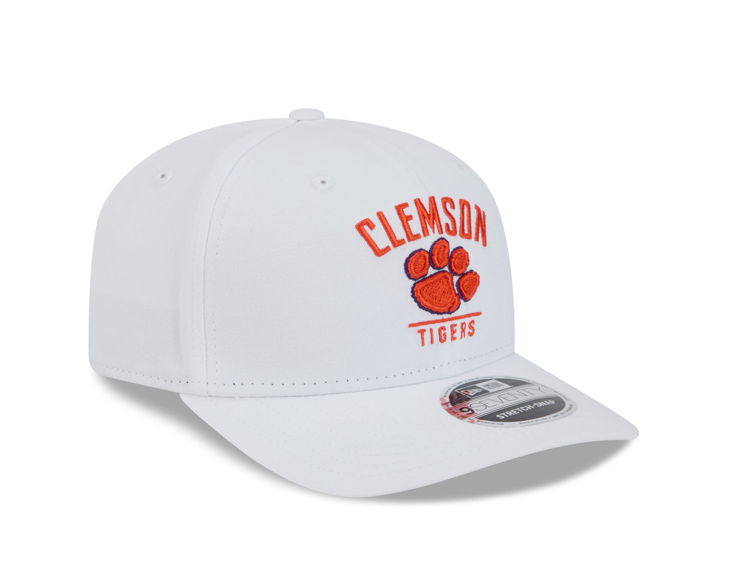 Clemson Tigers New Era Team White 9SEVENTY Adjustable Hat