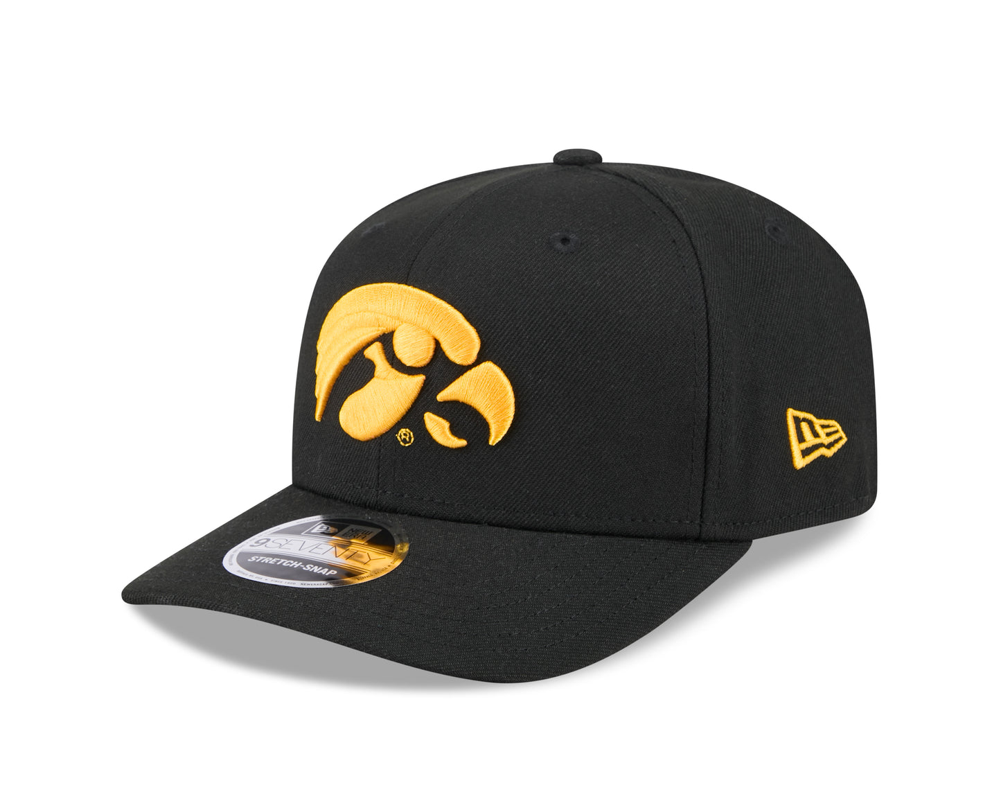 Iowa Hawkeyes New Era Black 9SEVENTY Adjustable Hat