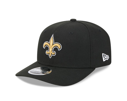 New Orleans Saints New Era Black 9SEVENTY Adjustable Hat