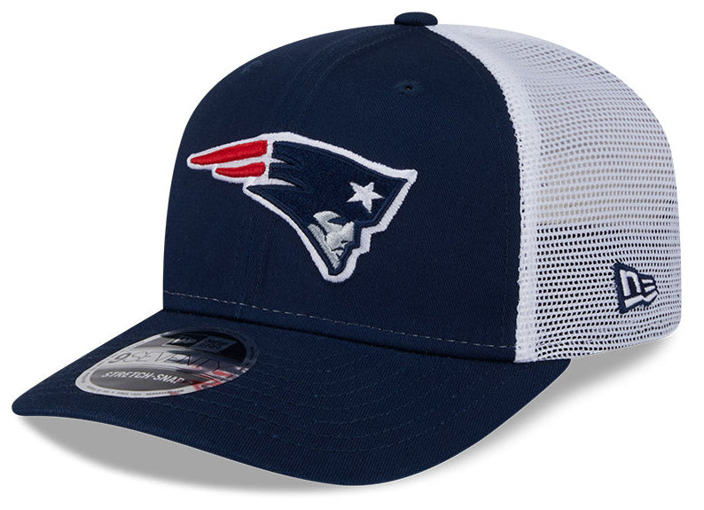 Men's New Era New England Patriots Navy/White Trucker 9SEVENTY Stretch-Snap Hat