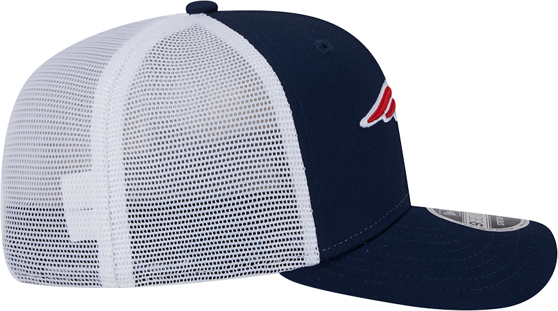Men's New Era New England Patriots Navy/White Trucker 9SEVENTY Stretch-Snap Hat