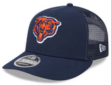 Men's Chicago Bears New Era Navy Primary Low Profile Trucker 9FIFTY Adjustable Hat - Pro Jersey Sports