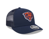 Men's Chicago Bears New Era Navy Primary Low Profile Trucker 9FIFTY Adjustable Hat - Pro Jersey Sports