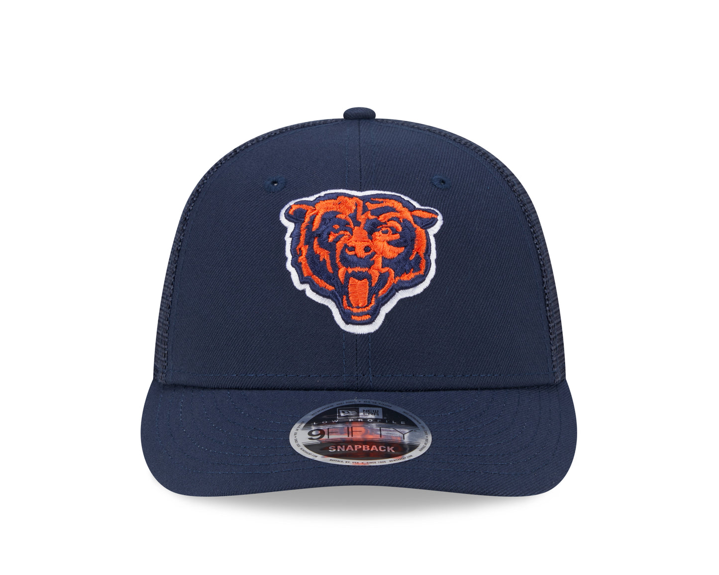 Men's Chicago Bears New Era Navy Primary Low Profile Trucker 9FIFTY Adjustable Hat