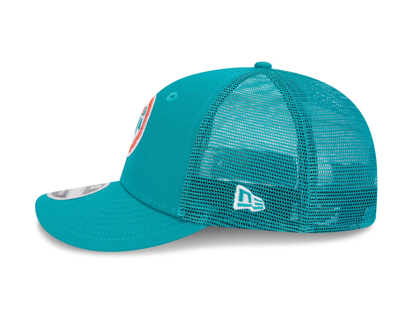 Men's Miami Dolphins New Era Aqua Historic Low Profile Trucker 9FIFTY Adjustable Hat