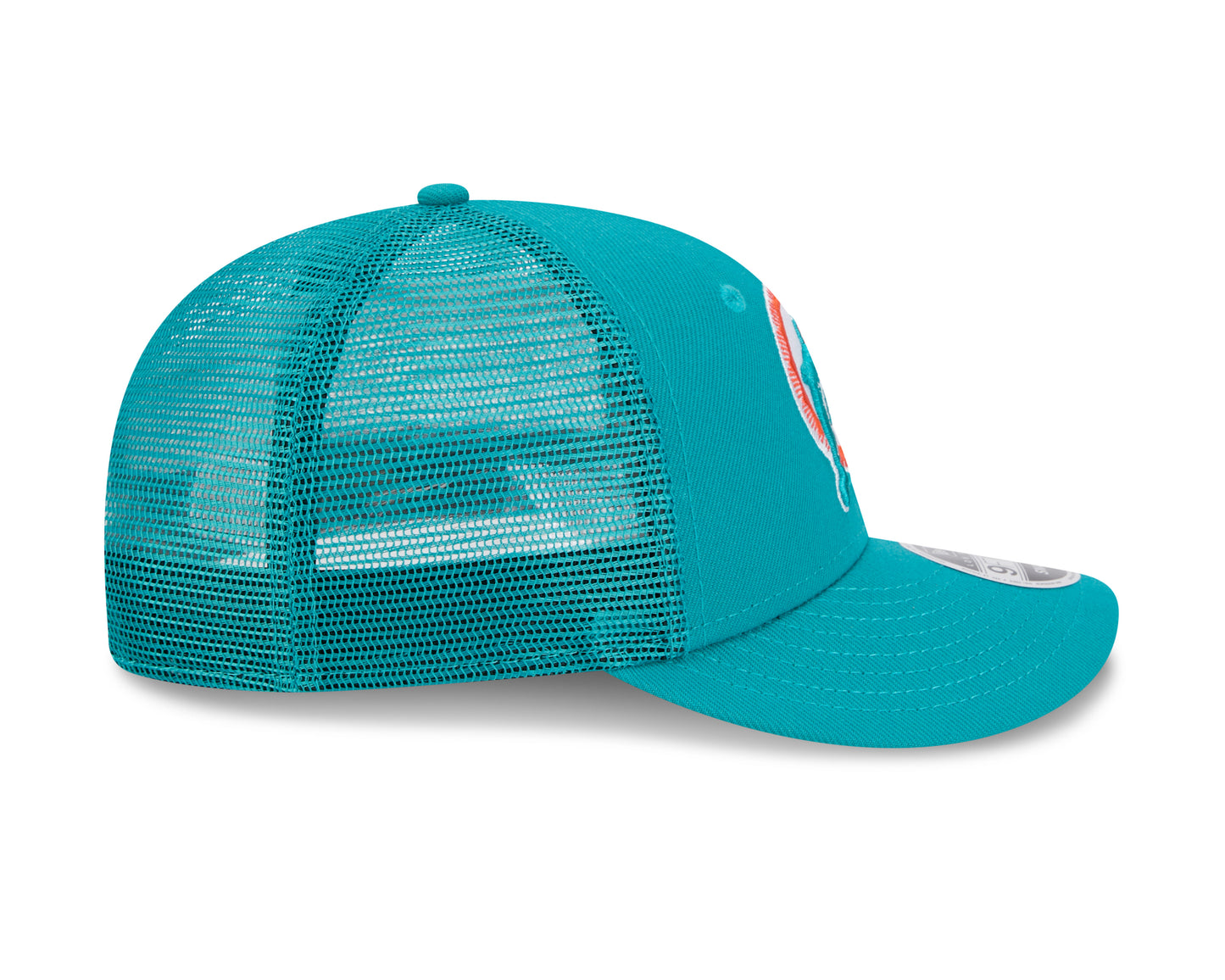 Men's Miami Dolphins New Era Aqua Historic Low Profile Trucker 9FIFTY Adjustable Hat