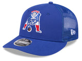 Men's New Era New England Patriots Retro Royal Low Profile Trucker 9FIFTY Hat - Pro Jersey Sports