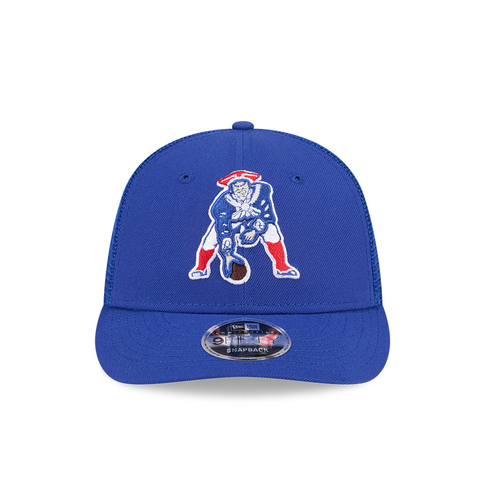 Men's New Era New England Patriots Retro Royal Low Profile Trucker 9SEVENTY Hat
