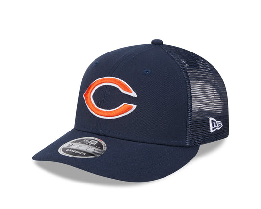 Men's Chicago Bears New Era Navy Low Profile Trucker 9FIFTY Adjustable Hat