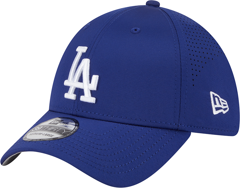 MLB Los Angeles Dodgers New Era Mid Perf 39THIRTY Flex Fit Hat - Royal