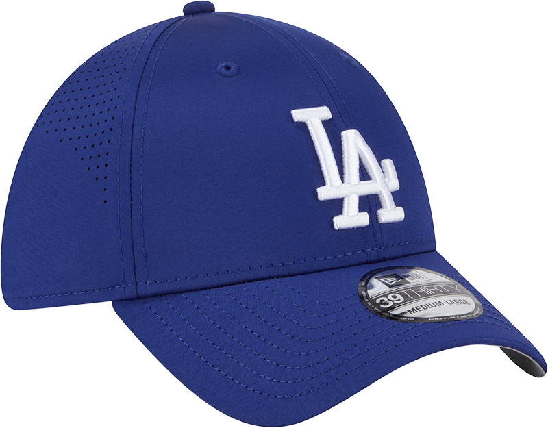 MLB Los Angeles Dodgers New Era Mid Perf 39THIRTY Flex Fit Hat - Royal
