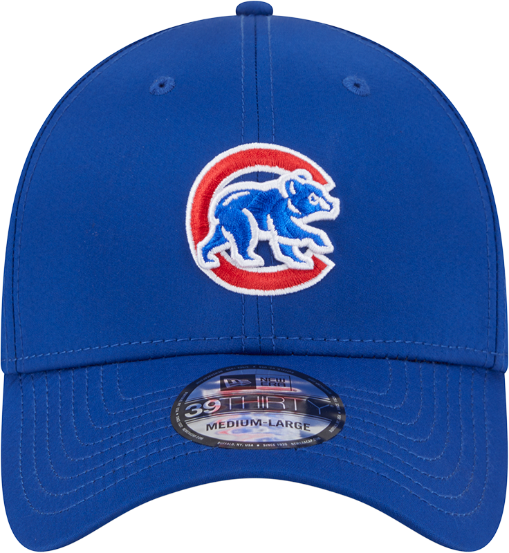 MLB Chicago Cubs New Era Mid Perf 39THIRTY Flex Fit Hat - Blue