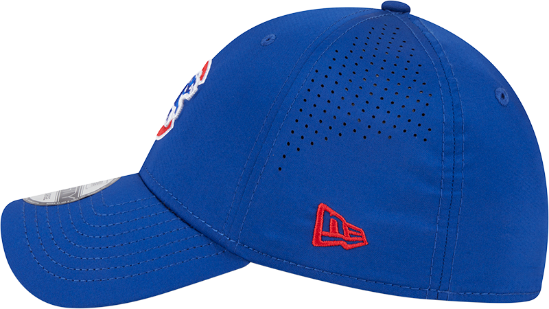 MLB Chicago Cubs New Era Mid Perf 39THIRTY Flex Fit Hat - Blue
