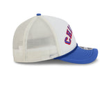 Chicago Cubs 2 Tone Chrome/Royal New Era 9FORTY M-Crown Trucker Adjustable Hat - Pro Jersey Sports