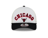 Chicago Bulls 2 Tone Chrome/Black New Era 9FORTY M-Crown Trucker Adjustable Hat - Pro Jersey Sports