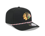 Chicago Blackhawks New Era Black Multi Rope 9SEVENTY Stretch Snap Adjustable Hat - Pro Jersey Sports