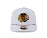 Chicago Blackhawks New Era White Multi Rope 9SEVENTY Stretch Snap Adjustable Hat - Pro Jersey Sports