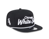 Chicago White Sox New Era Black Team Text The Golfer Snapback Hat - Pro Jersey Sports