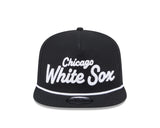 Chicago White Sox New Era Black Team Text The Golfer Snapback Hat - Pro Jersey Sports