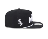 Chicago White Sox New Era Black Team Text The Golfer Snapback Hat - Pro Jersey Sports