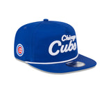 Chicago Cubs New Era Blue Team Text The Golfer Snapback Hat - Pro Jersey Sports