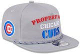 Chicago Cubs New Era Gray Vintage The Golfer Snapback Hat - Pro Jersey Sports