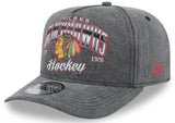 Chicago Blackhawks New Era Gray Washed 9FIFTY A-Frame Snapback Hat - Pro Jersey Sports