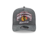 Chicago Blackhawks New Era Gray Washed 9FIFTY A-Frame Snapback Hat - Pro Jersey Sports
