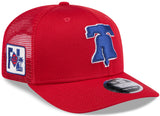 Philadelphia Phillies New Era Red 2025 Spring Training 9SEVENTY Trucker Hat With Patch - Pro Jersey Sports