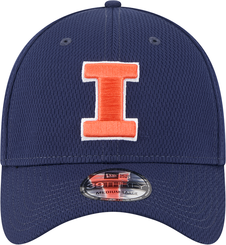 Illinois Fighting Illini Navy Blue New Era Dash Mark 39THIRTY Flex Hat
