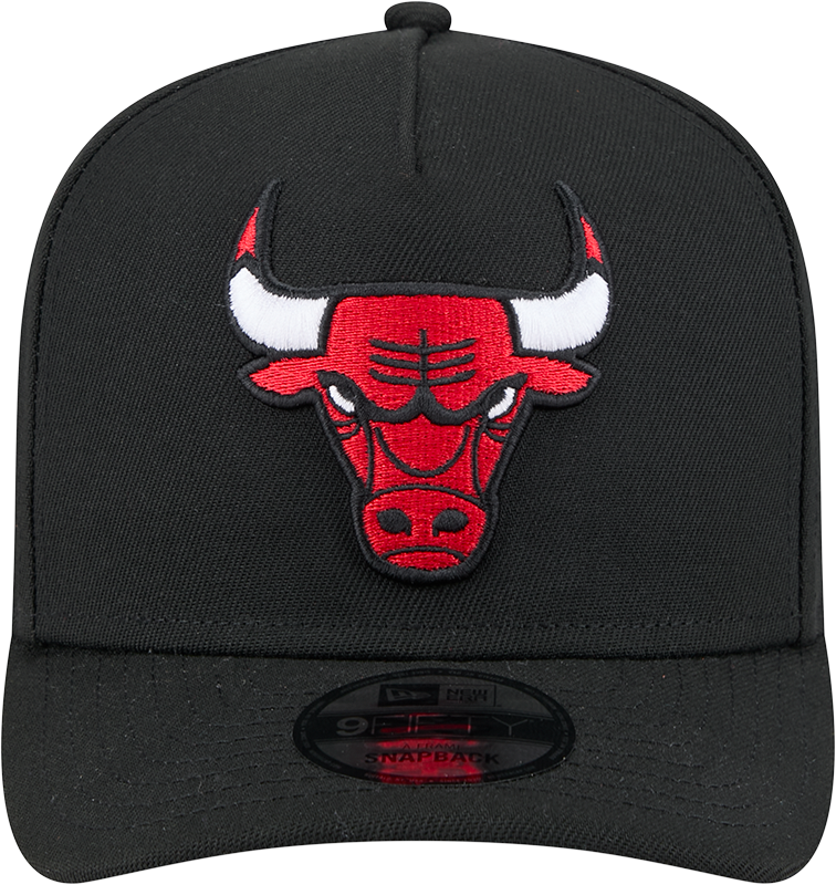 Chicago Bulls New Era Black A-Frame 9FIFTY Snapback Hat