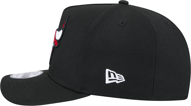 Chicago Bulls New Era Black A-Frame 9FIFTY Snapback Hat