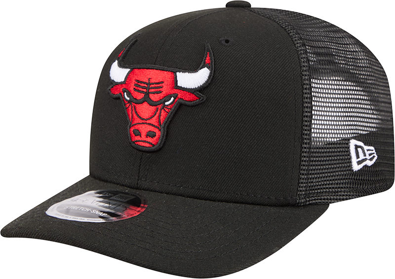 Chicago Bulls New Era Black 9SEVENTY Trucker Adjustable Hat