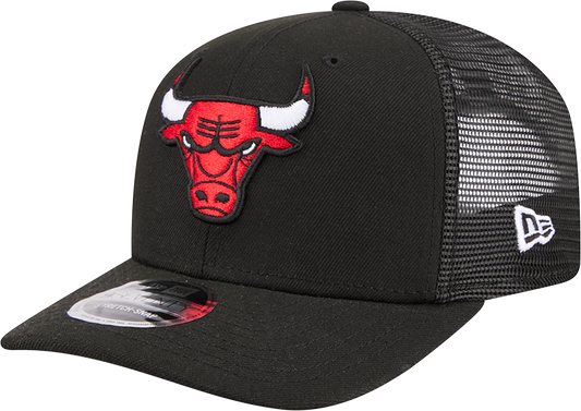 Chicago Bulls New Era Black 9SEVENTY Trucker Adjustable Hat