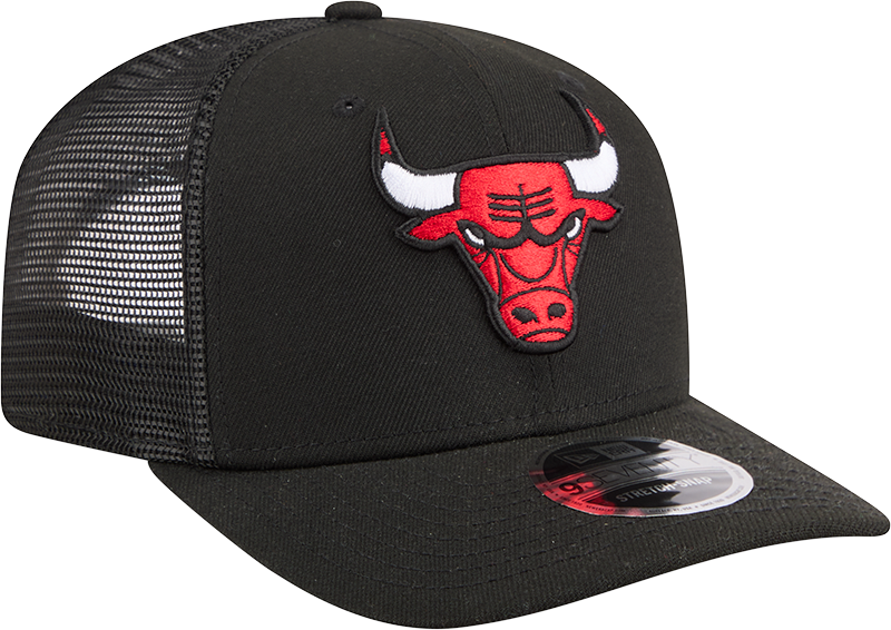 Chicago Bulls New Era Black 9SEVENTY Trucker Adjustable Hat