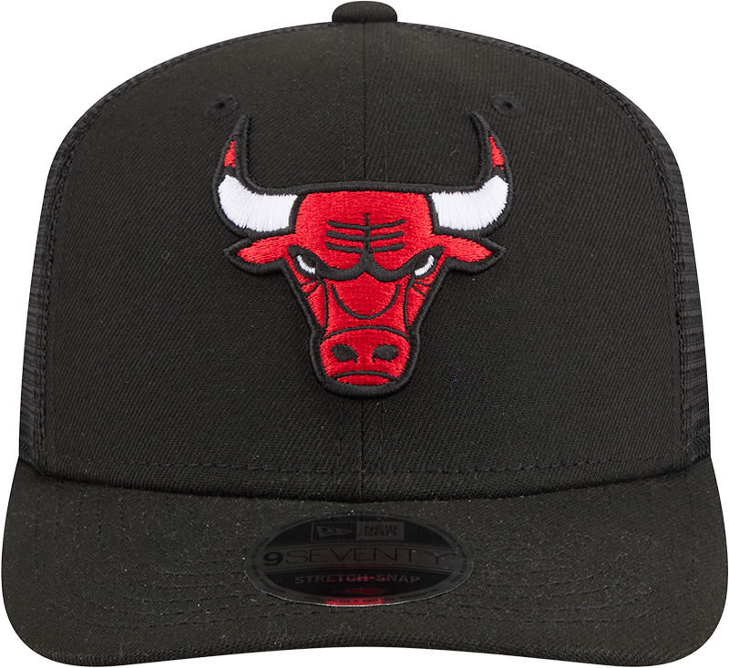 Chicago Bulls New Era Black 9SEVENTY Trucker Adjustable Hat
